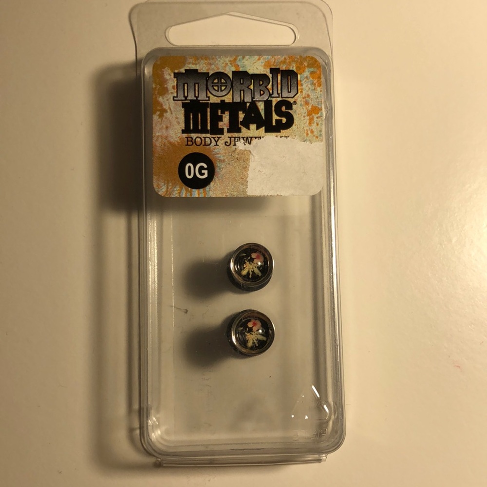 Morbid Metals Body Jewelry 0G Floral Tunnel Plug